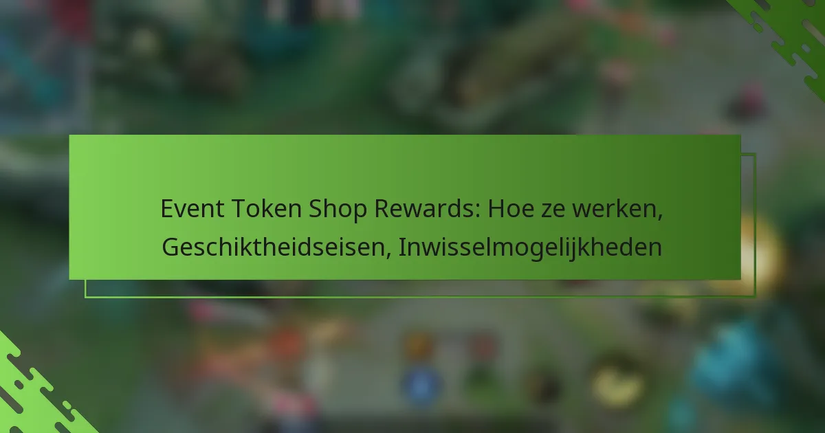 Event Token Shop Rewards: Hoe ze werken, Geschiktheidseisen, Inwisselmogelijkheden